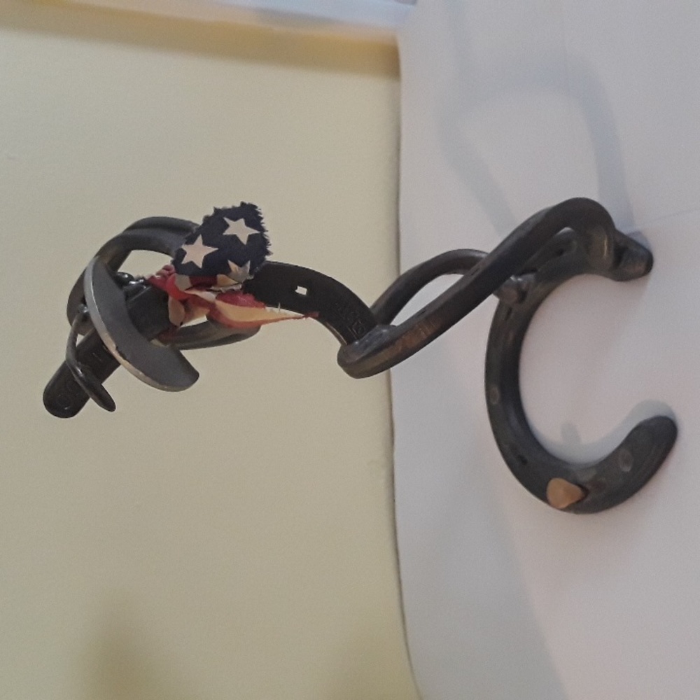 Rustic Golfer Sculpture Welded Horseshoe Golf Cowboy🏌🏼‍♂️🏌🏾‍♀️⛳🤠Folk Art - Picture 3 of 9